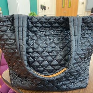 MZ Wallace sparkly black large tote bag. Excellent condition